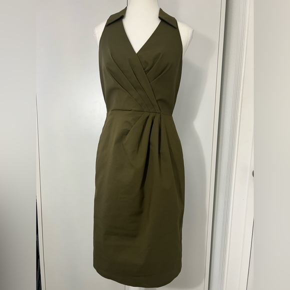 Adrianna Papell Olive Green Midi Dress - Picture 2 of 10